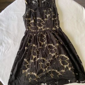 Lace fit and flare dress